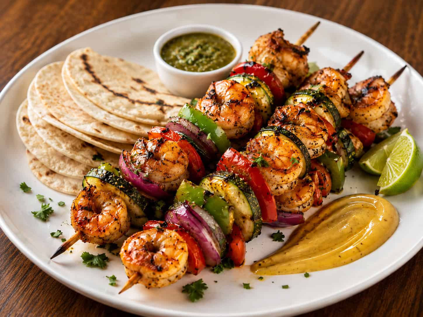 Brochetas de Camarón